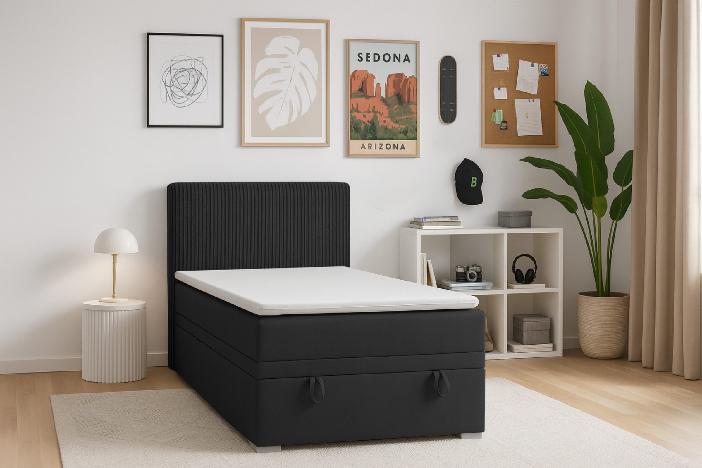 Deine Möbel 24 Boxspringbett DAGA MINI Boxbett Polsterbett Kompletbett Velo günstig online kaufen