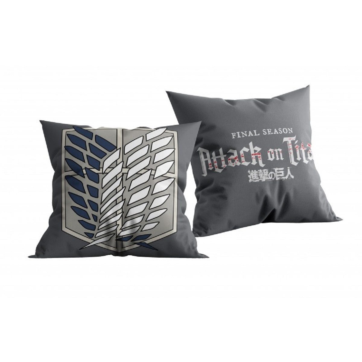 Attack on Titan Dekokissen - Kuschelkissen (1 Stk) 40 x 40 cm aus Polyester