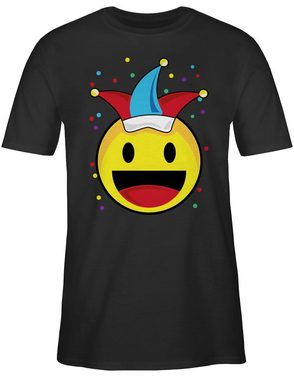 Shirtracer T-Shirt Karneval Emoticon Konfetti Karneval & Fasching