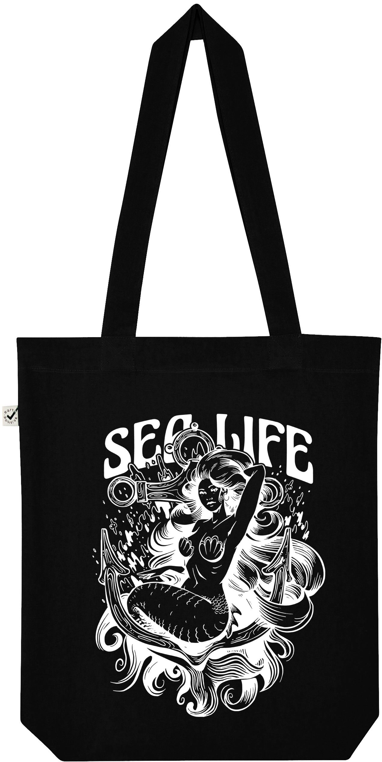 Youth Designz Tragetasche "Sea Life Mermaid" Jutebeutel Tasche Lange Henkel, mit trendigem Print