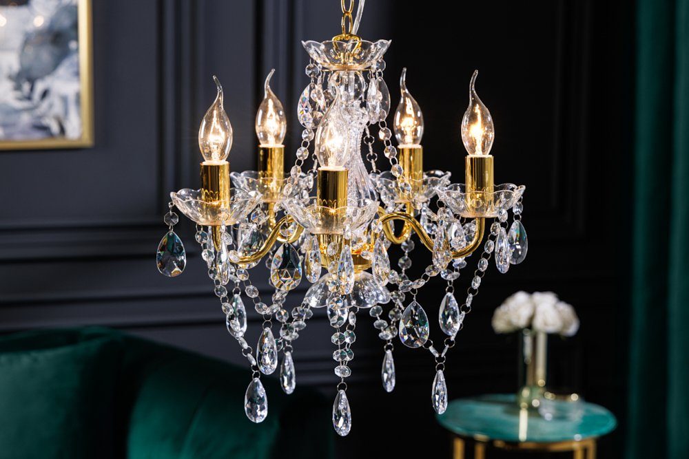 riess-ambiente Kronleuchter DIAMONDS S 40cm gold, ohne Leuchtmittel, Wohnzimmer · Acryl · Schlafzimmer · Barock Design – Bild 4 von 5