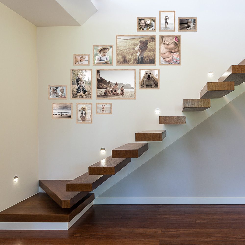 WANDStyle Bilderrahmen-Set H950, für 14 Bilder, Eiche-Optik, aus Massivholz günstig online kaufen