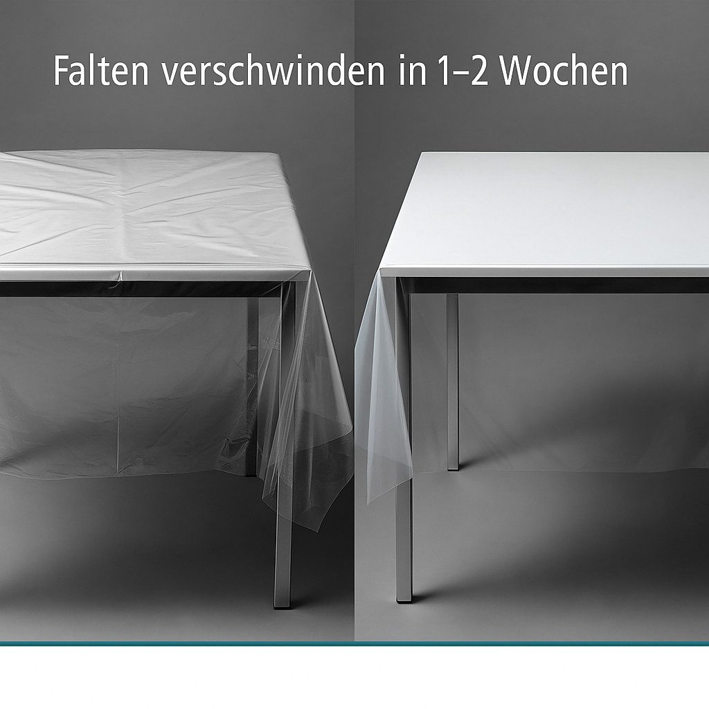 Emhelle Tischdecke Transparent Tischfolie Tischdecke Wasserdicht Durchsichtig Tischschutz (Größen wählbar, Wasserdicht Abwaschbar Fettdicht Tischschutz für Inne – Bild 5 von 5