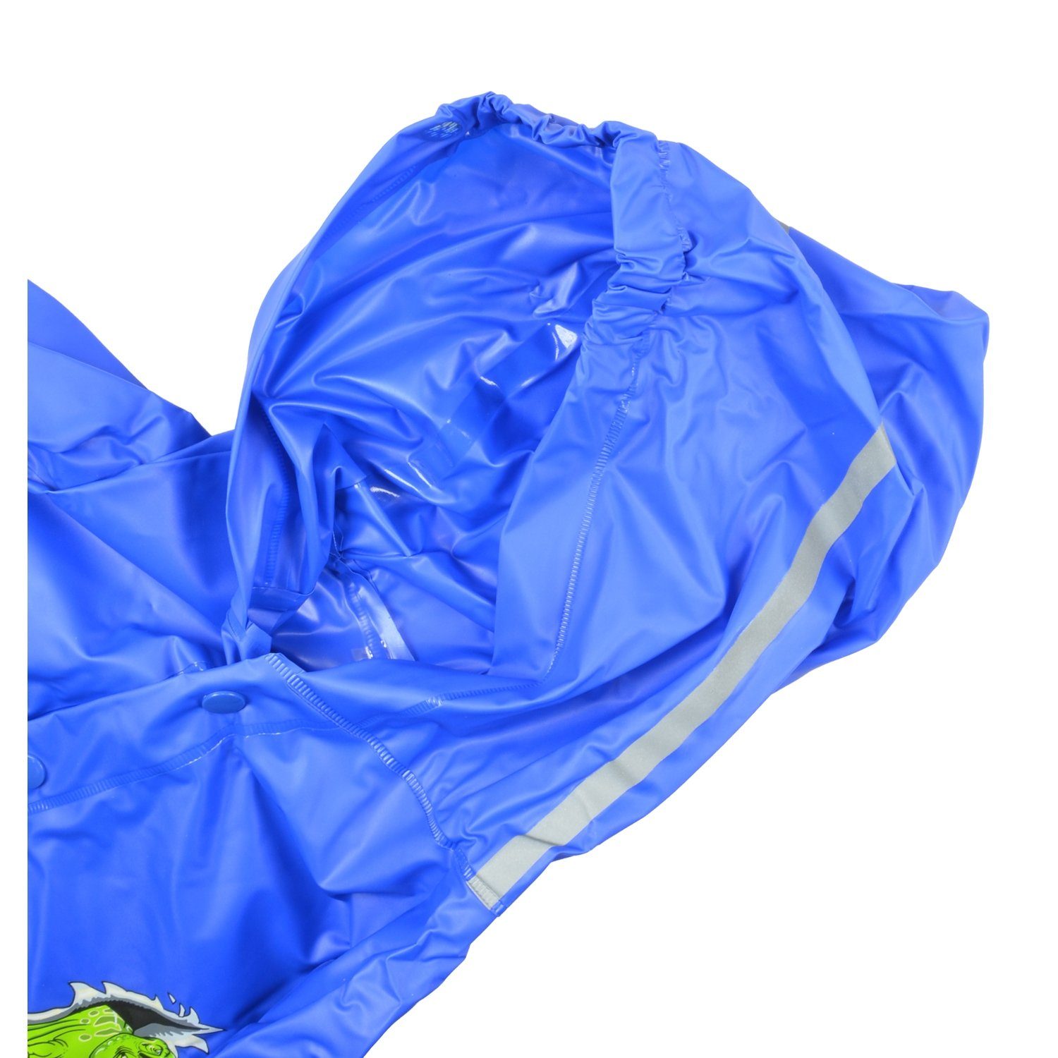 United Labels® und Blau Regenjacke Regenjacke Jungen Kapuze ReflektorstreifenT-Rex Kinder mit