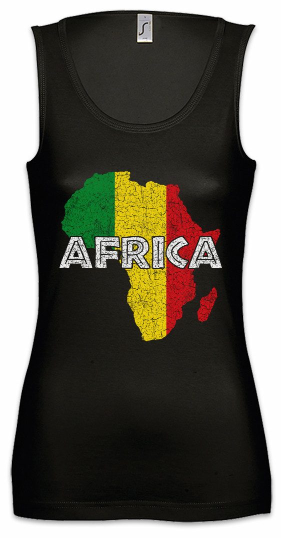 Tanktop Reggae Africa Ärmelloses Damen T-Shirt Zion Music Jah Babylon Musik