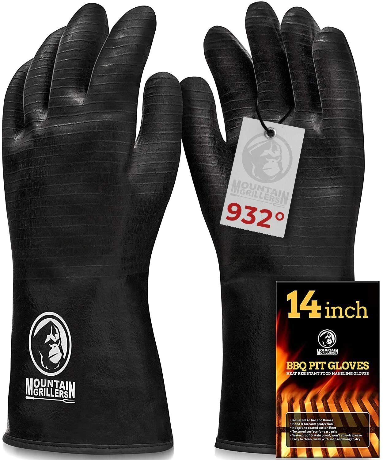 Mountain Grillers Grillhandschuhe Extrem Hitzebeständige Handschuhe Für  Grill Bbq, 35,6 Cm