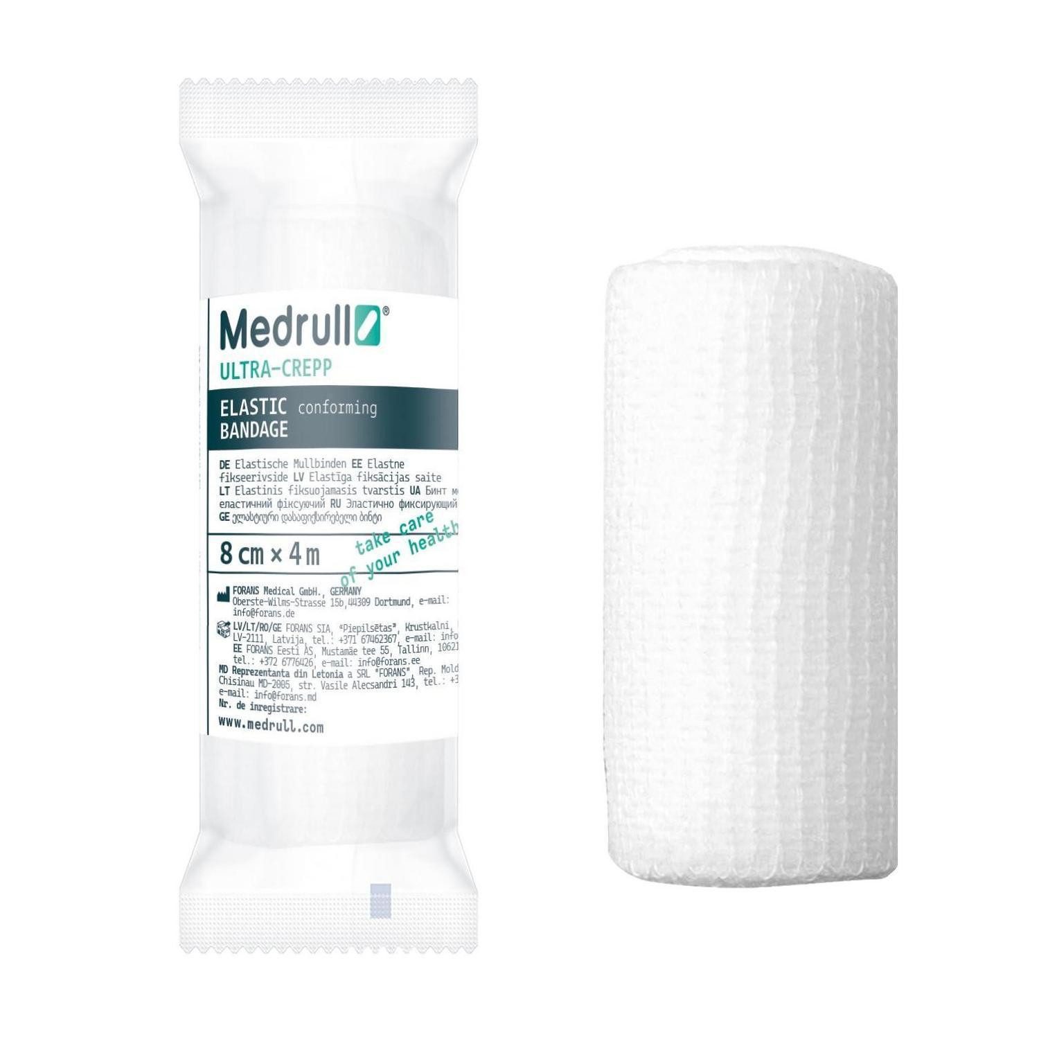 LuxusKollektion Bandagierunterlage Mullbinden elastisch Crepp Verbandsmaterial 8cm x 4m (10 Stück)