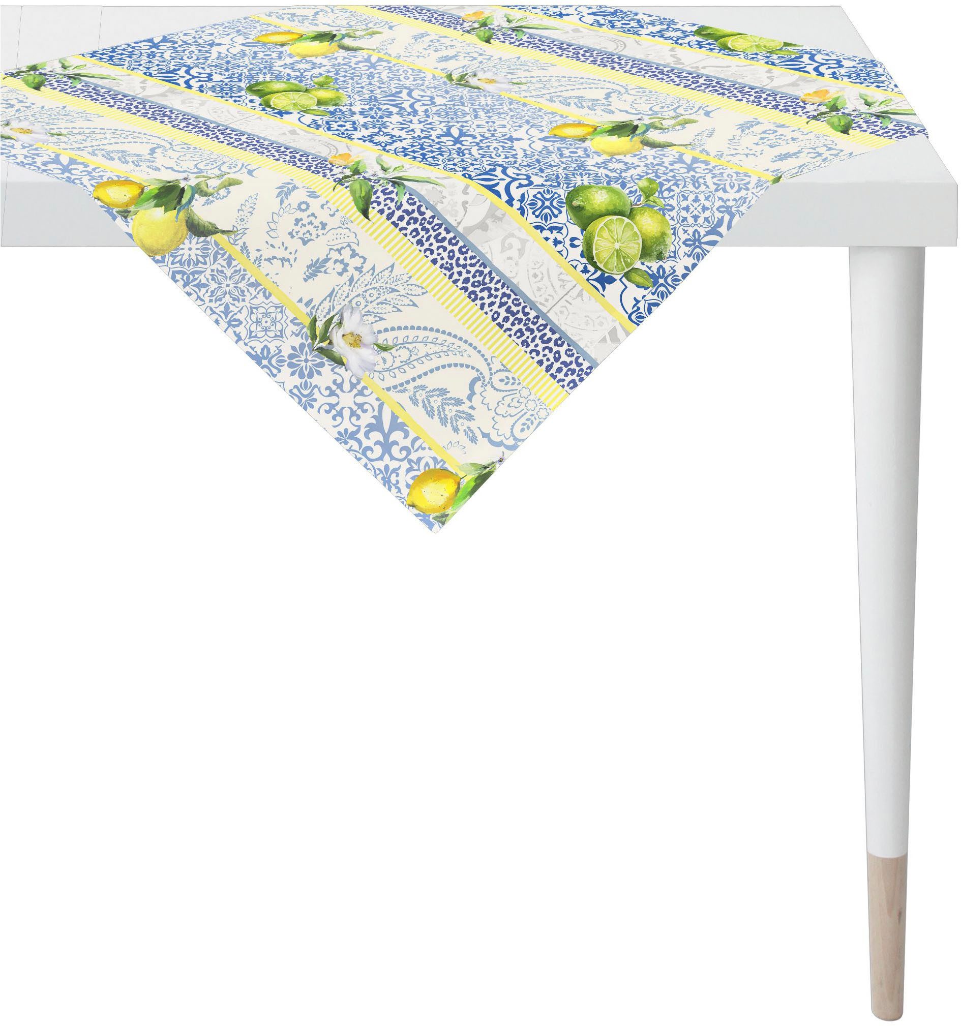 APELT Tischdecke 7005 (1-tlg), Paisley-Motive und Kachelmotive mit Citrusfrüchten