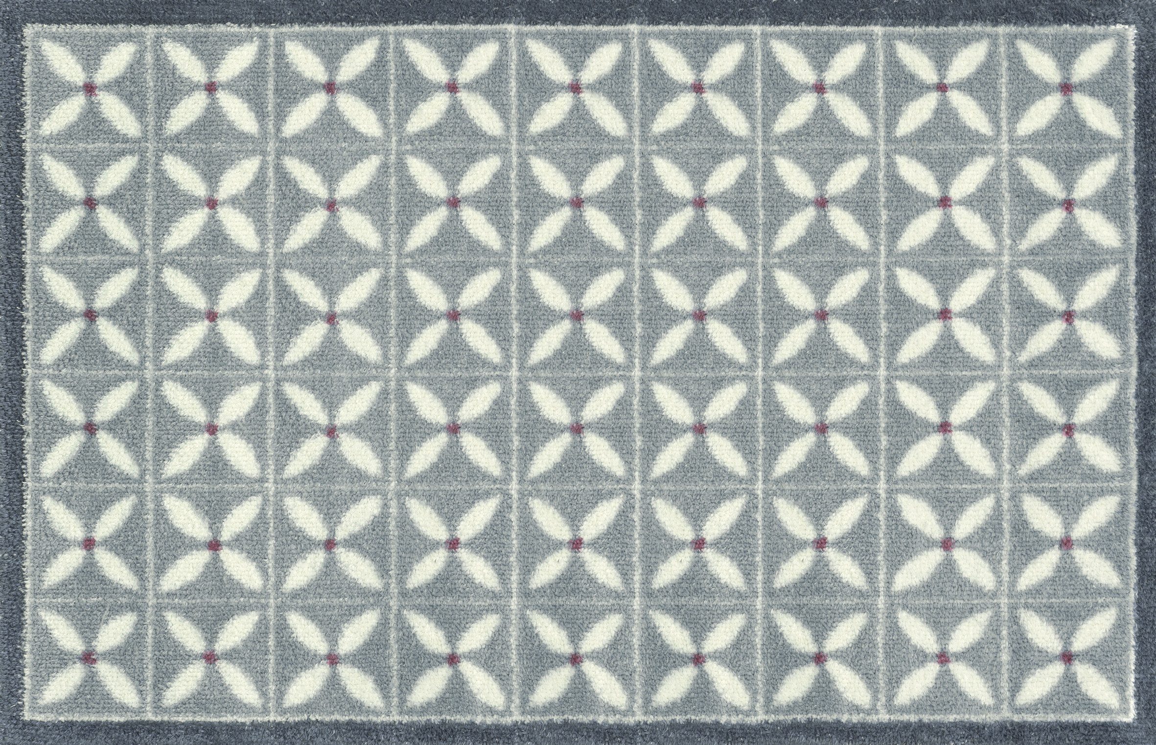 Turtle Mat Teppich Flower Fields Grey, rechteckig, Höhe: 9 mm