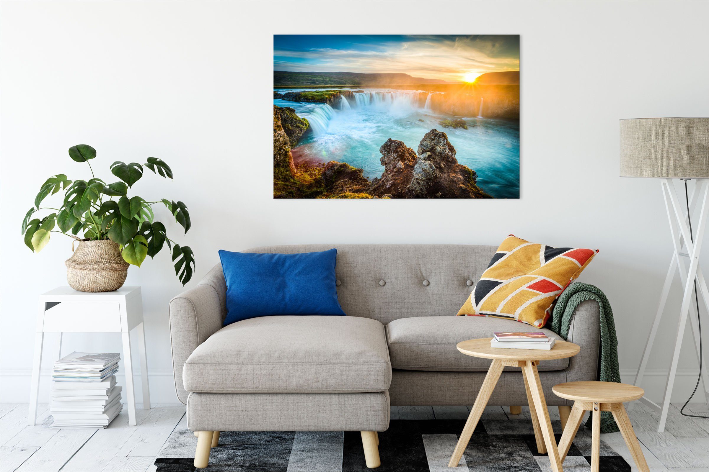 Pixxprint Leinwandbild Wasserfall, Wasserfall (1 St), günstig online kaufen