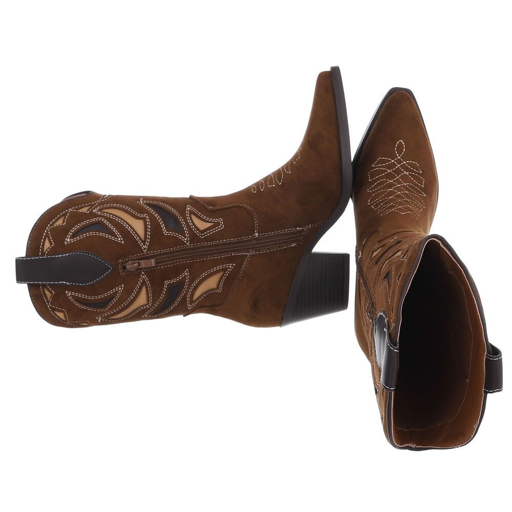 Ital-Design Trendige Westernstiefel mit Detailstickerei und Komfort Western günstig online kaufen