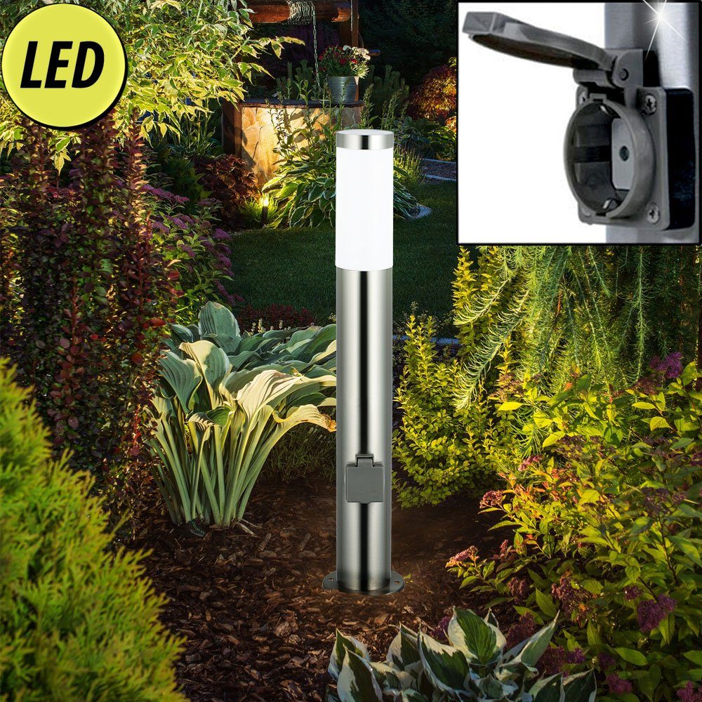 LED Steckdosenleuchte, Außen Steh Lampe Garten Beleuchtung