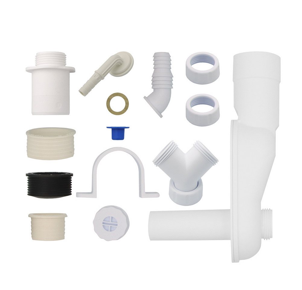 Thumbnail - Haas Otto Siphon Raumspar-Waschmaschinensiphon-Set "Schmalhans"