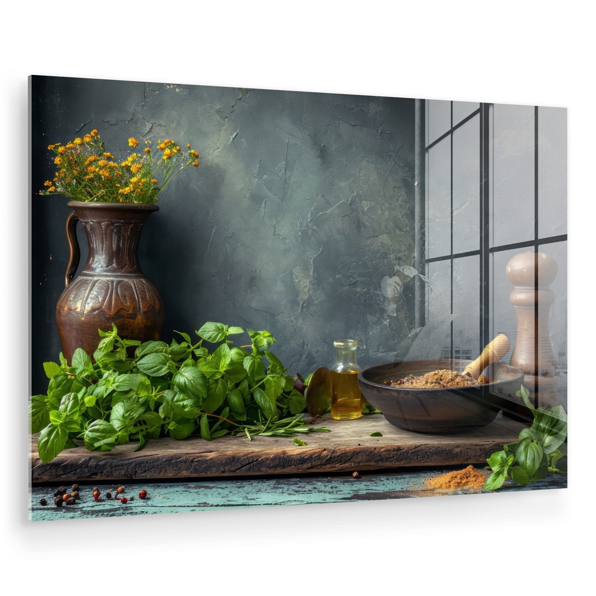 MuchoWow Acrylglasbild Stilleben - Kräuter - günstig online kaufen