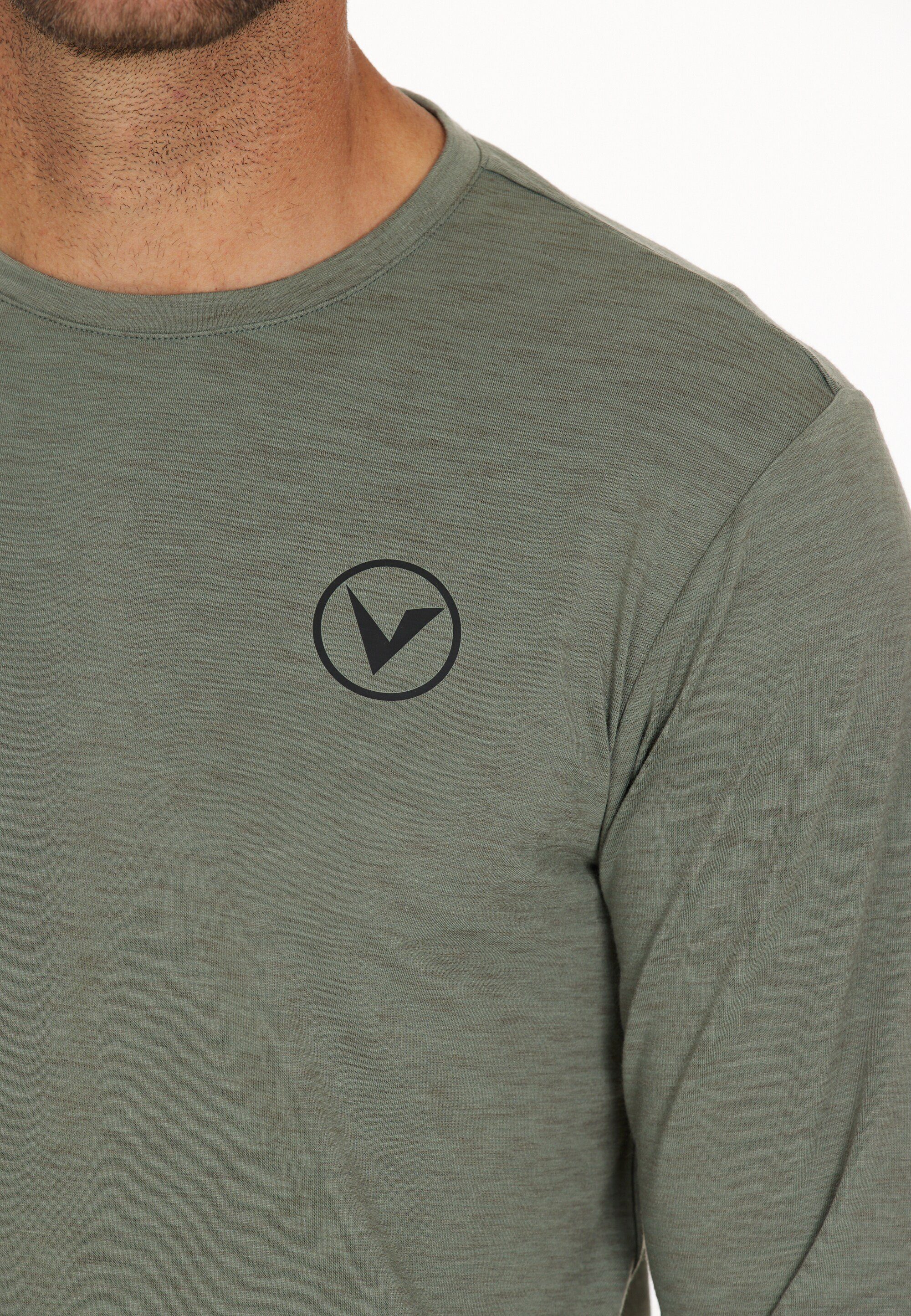 Langarmshirt mit Virtus L/S M (1-tlg) innovativer khaki JOKERS Quick Dry-Technologie