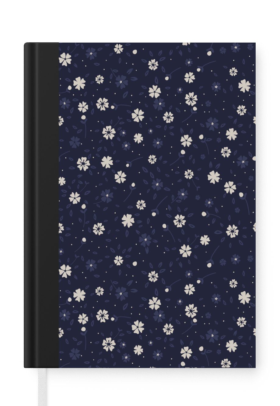 MuchoWow Notizbuch Sakura - Blumen - Japanisch - Muster, Journal, Merkzettel, Tagebuch, Notizheft, A5, 98 Seiten, Haushaltsbuch