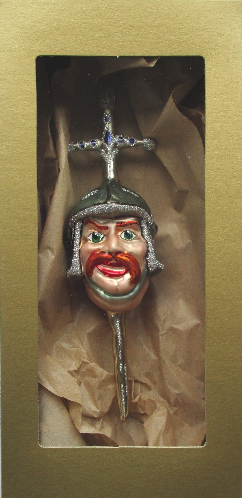 Nostalgie Christbaumschmuck Thüringen Christbaumschmuck "Ritter, Kopf mit Schwert " (1-tlg)