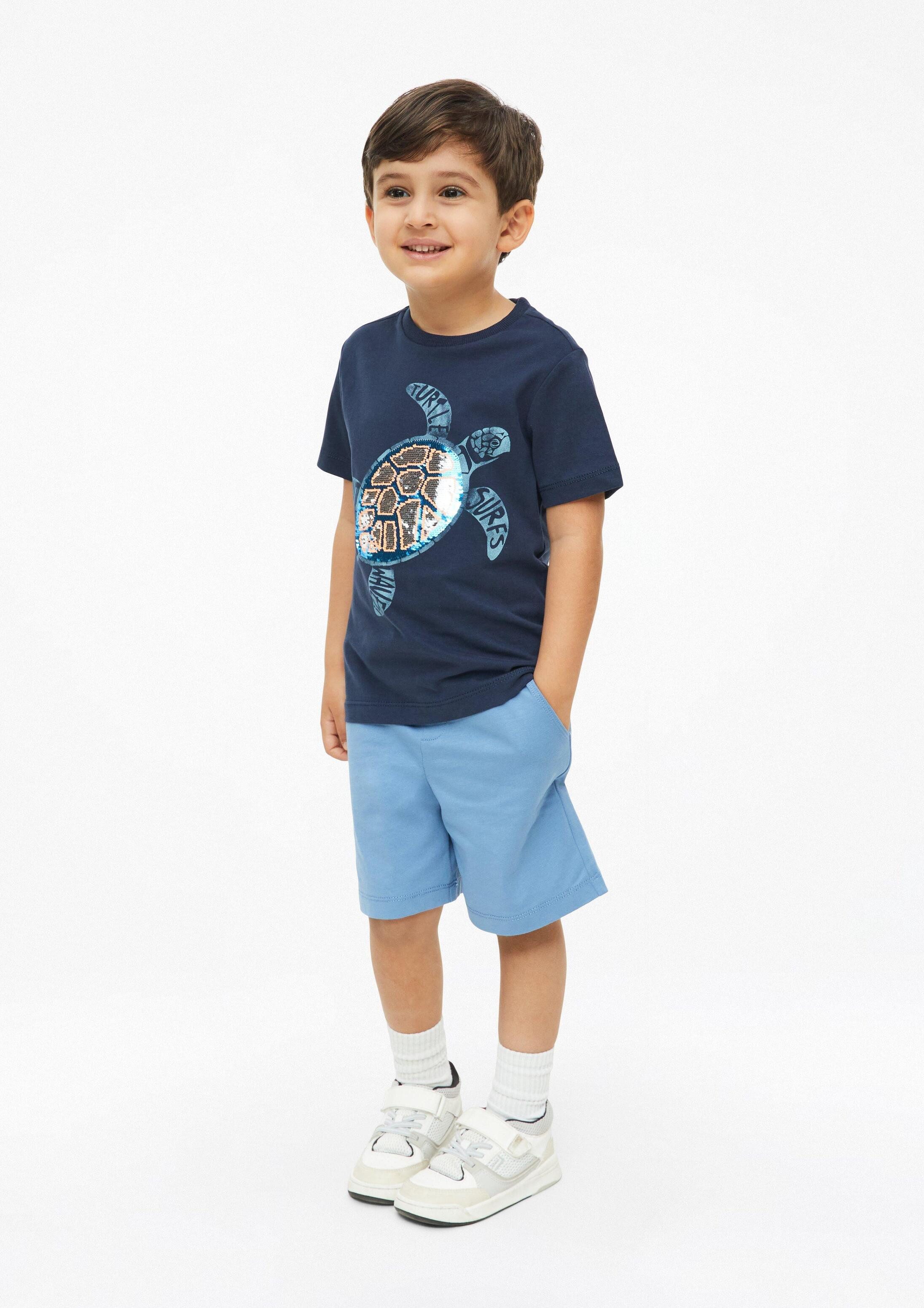 s.Oliver Kurzarmshirt T-Shirt T-Shirt mit Wendepailletten