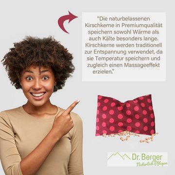 Dr. Berger Kirschkernkissen Dr. Berger 1-Kammer-Kirschkernkissen Tupfendruck Rot 30 x 20 cm