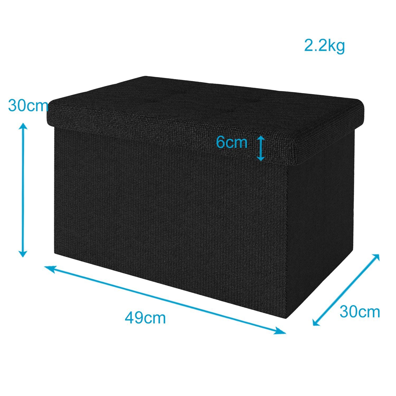 Intirilife Sitzhocker (Sitzwürfel mit Stauraum 49x30x30 günstig online kaufen