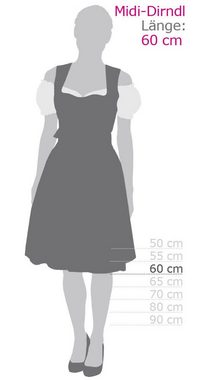 Nübler Trachtenkleid Dirndl midi Patricia in Oliv-Silber von Nübler