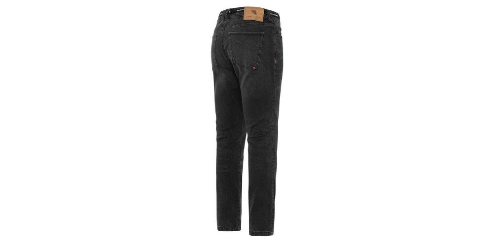 Riding Culture Motorradhose Tapered Slim Black Motorrad Jeans Knieprotektoren enthalten