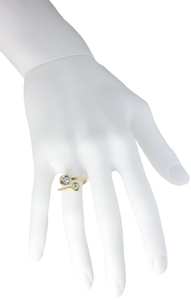 LUISIA® Solitärring "Fjella mit zwei Kristallen günstig online kaufen
