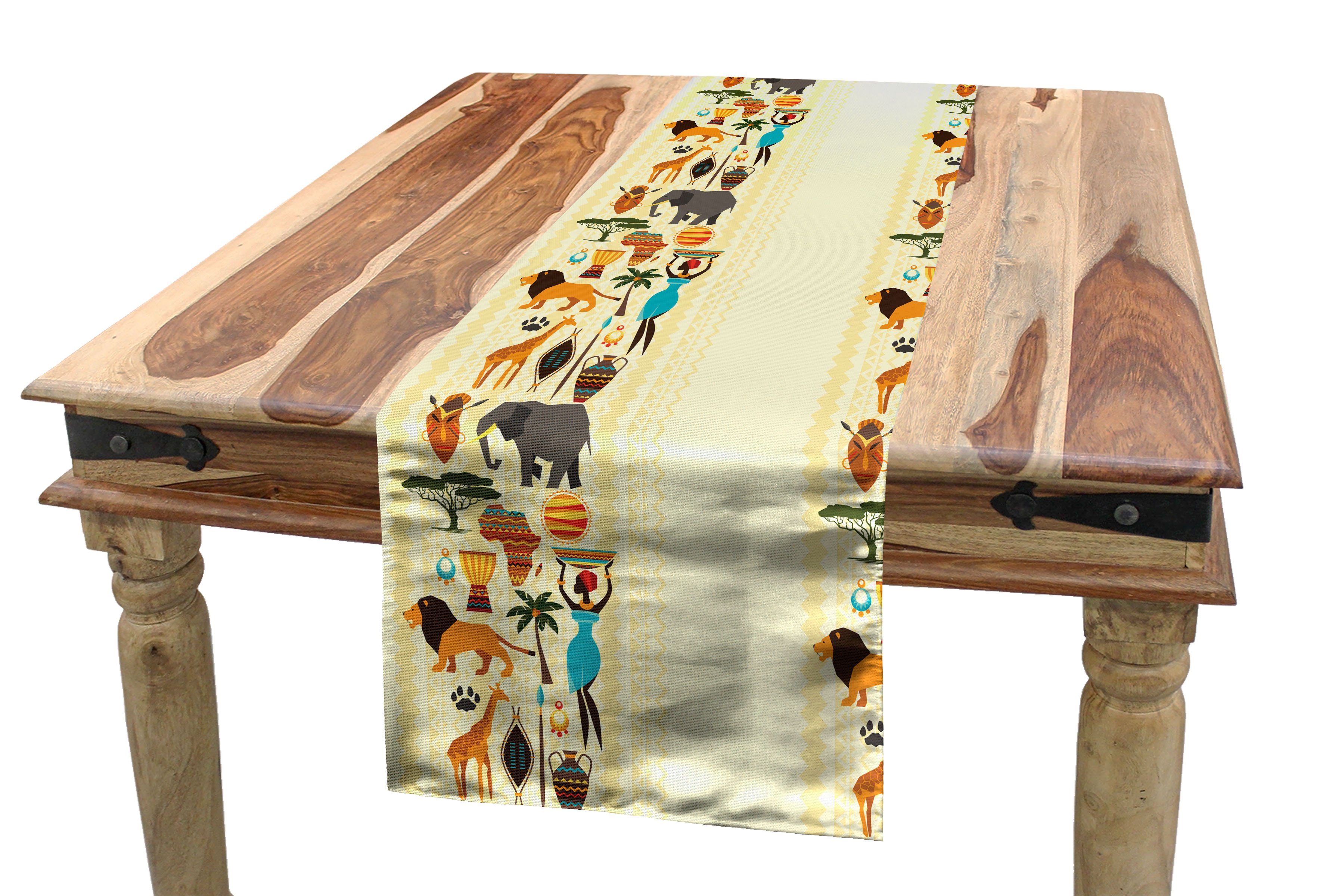 Abakuhaus Grenz afrikanisch Tischläufer Tischläufer, Rechteckiger historische Dekorativer Esszimmer Küche