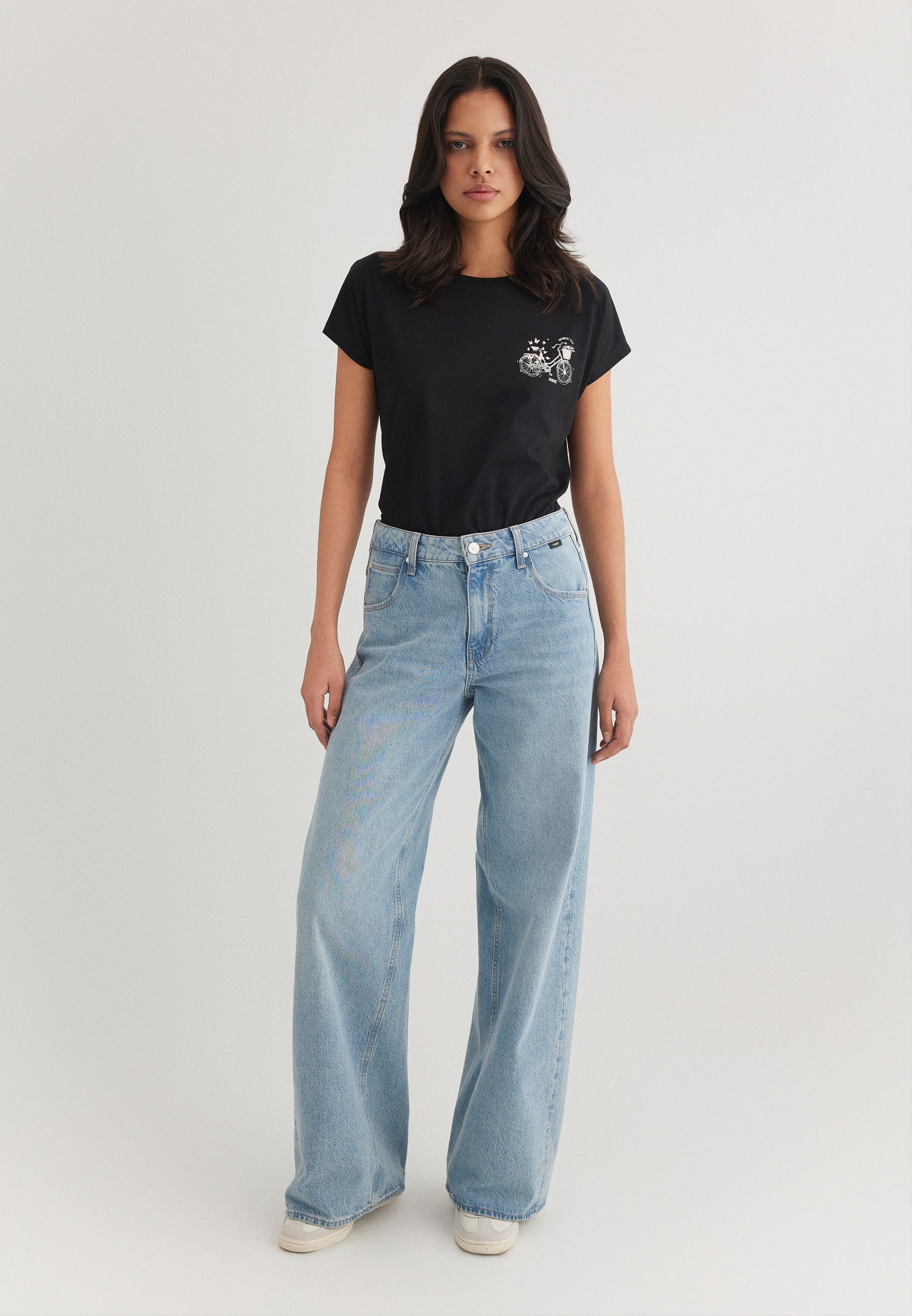 Mavi T-Shirt BUTTERFLY BIKE TEE Print T-Shirt