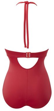 Gossard Badeanzug Swimwear Retro Button Plunge Push-Up BH Badeanzug Red 70 C (glatt)