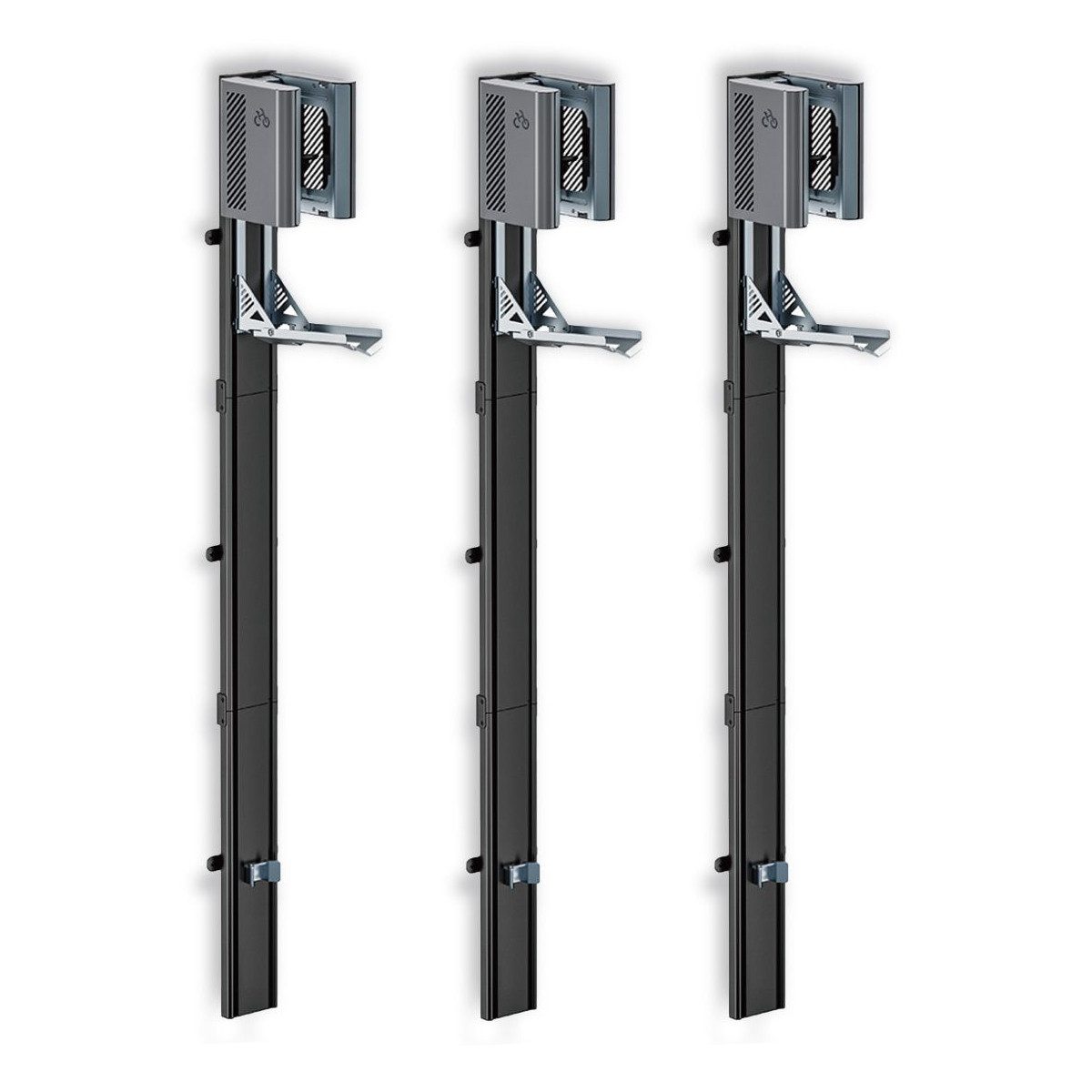 Cranit Fahrradständer 3x Fahrrad Wandständer vertikal Lift # WS5 Fahrradständer mechanischer