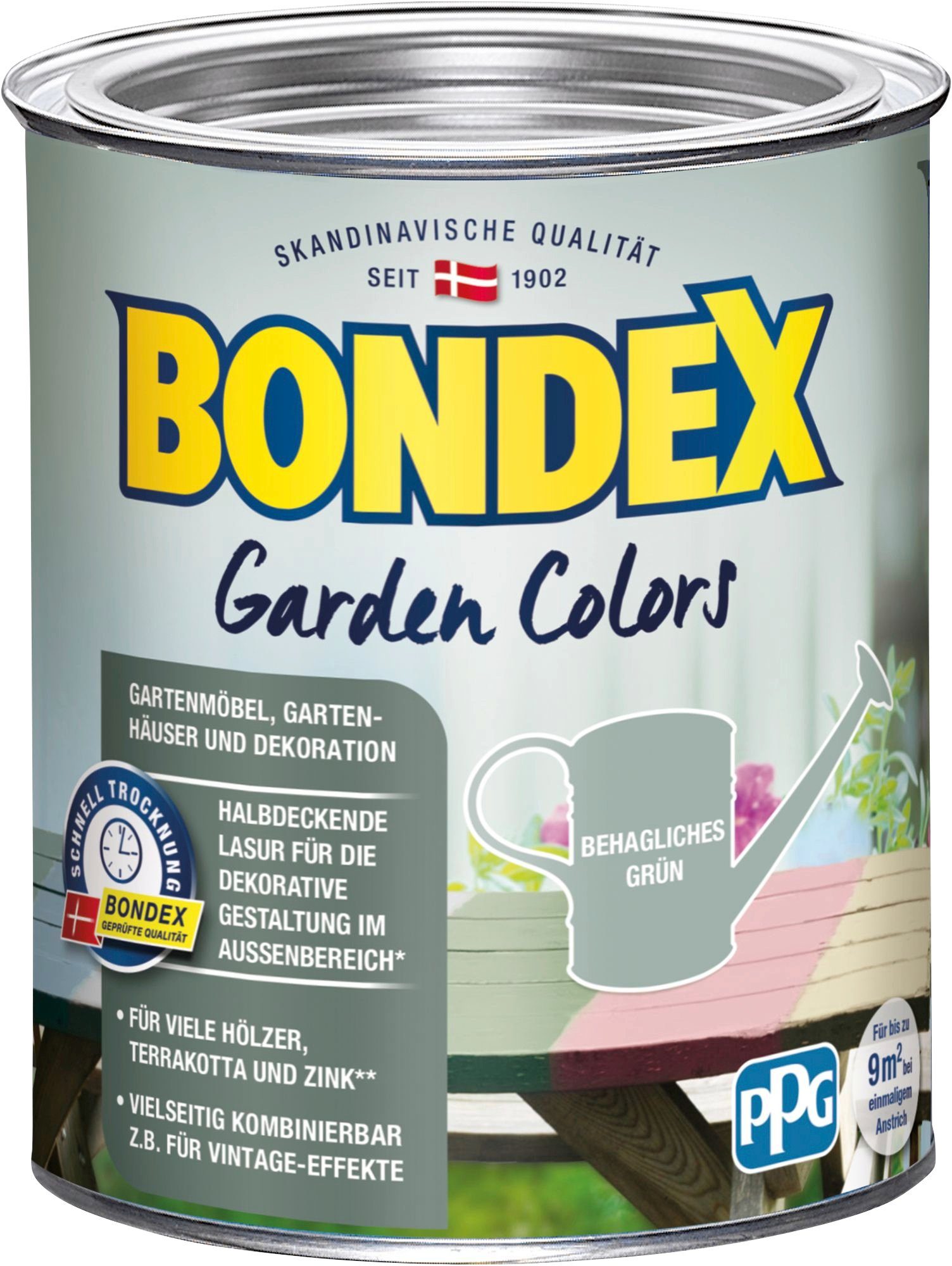 Behagliches 0,75 Bondex Liter Wetterschutzfarbe COLORS, Grün, Inhalt GARDEN
