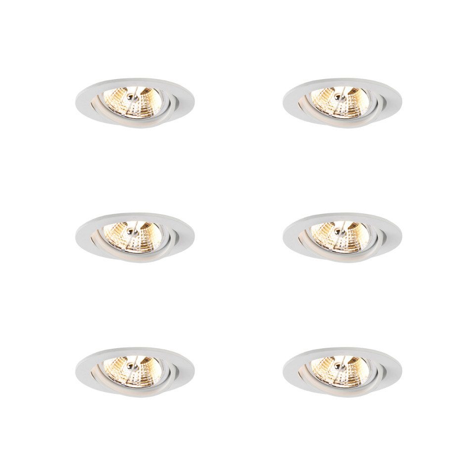 Qazqa LED Einbaustrahler 103197, ohne Leuchtmittel, Warmweiß