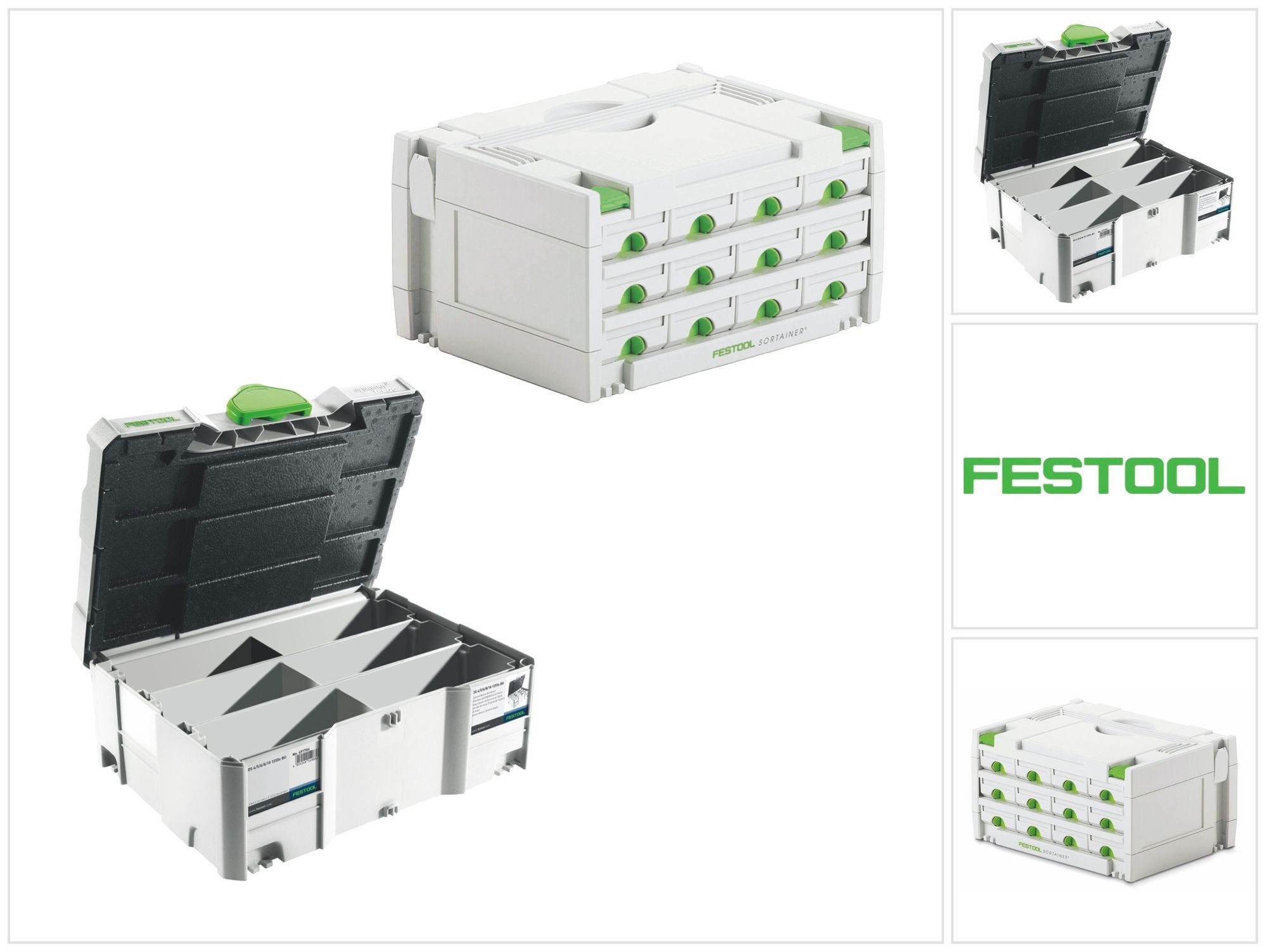 FESTOOL Werkzeugkoffer Sortainer Set SYS 3-SORT/12 (491986) Sortiment Koffer