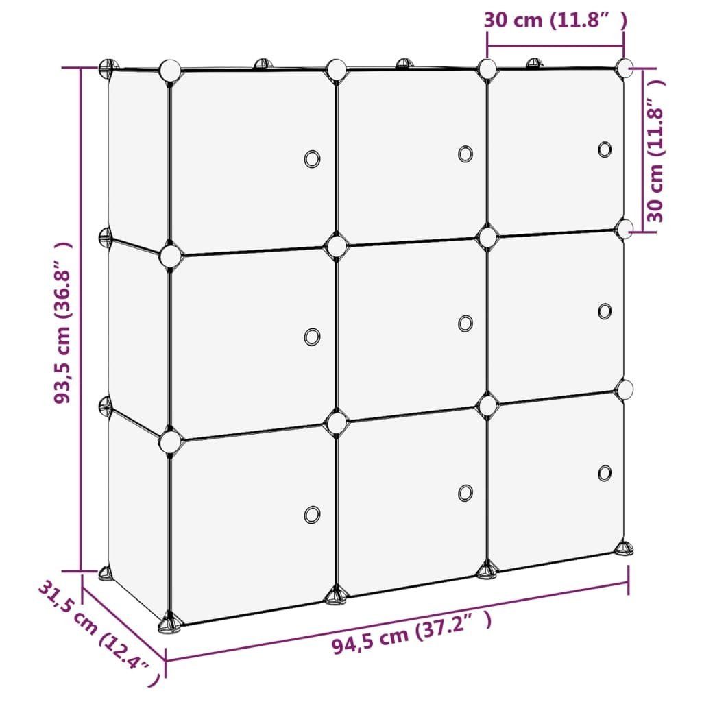 möbelando Regalwürfel in LxBxH: cm, 94,5x31,5x93,5 Schwarz 3012792,