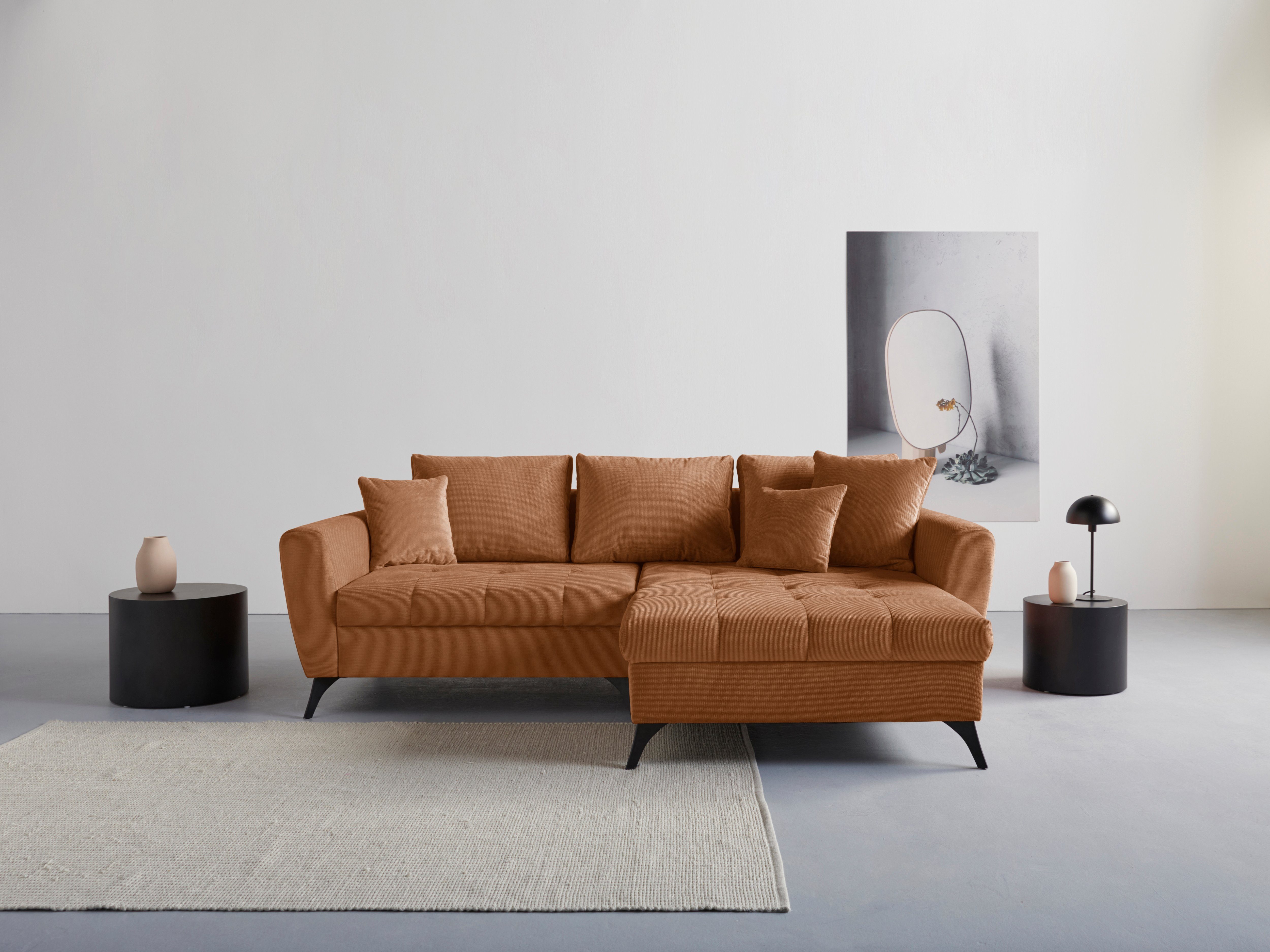 INOSIGN Ecksofa Lörby, Belastbarkeit bis 140kg pro Sitzplatz, auch mit Aqua clean-Bezug