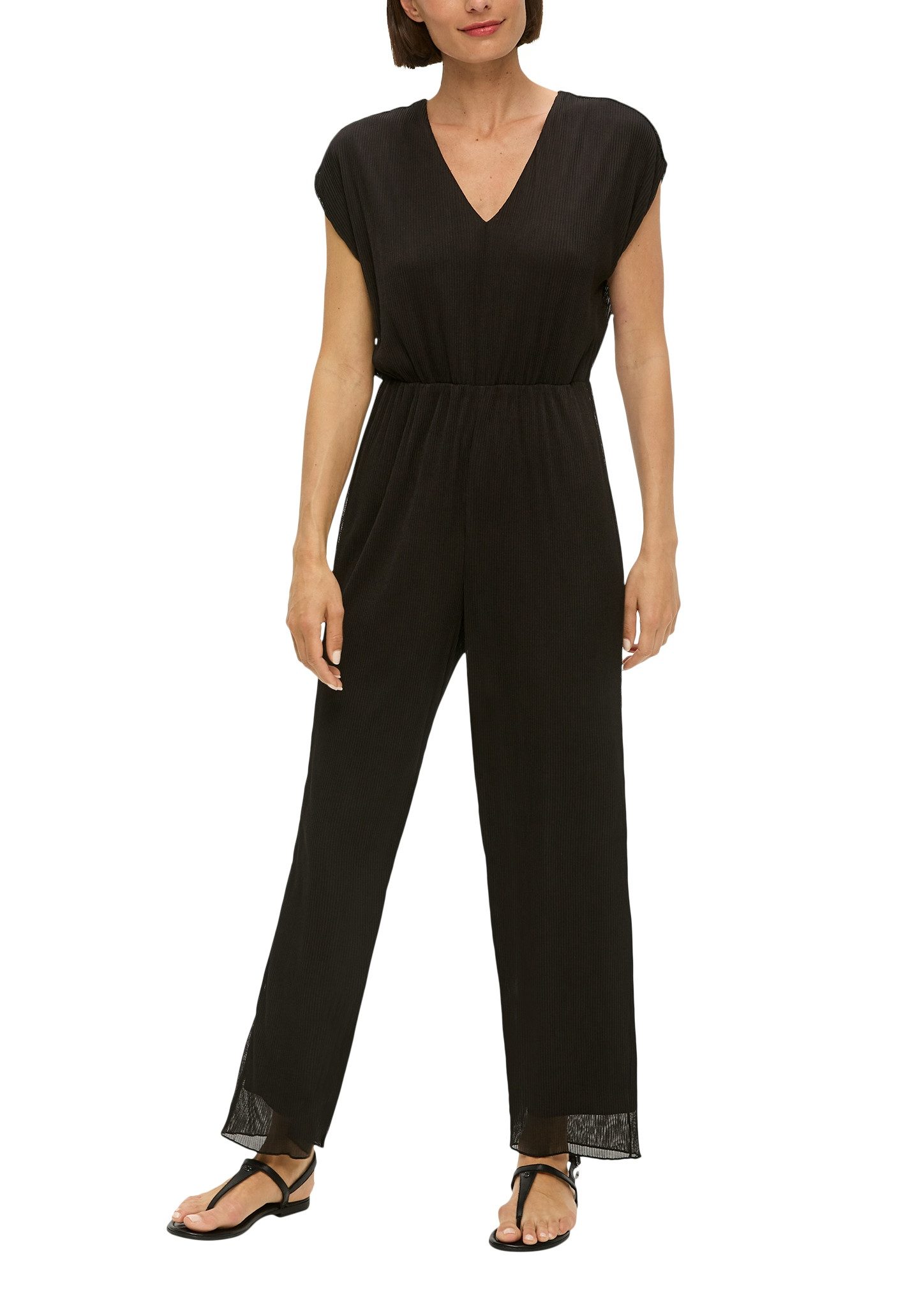 s.Oliver Jumpsuit - klassischer Jumpsuit - luftiger Meshjumpsuit - sommerli günstig online kaufen