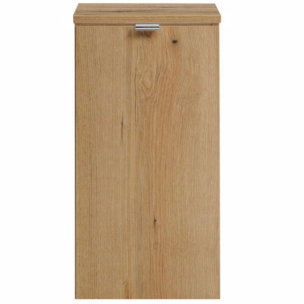 Lomadox Badkommode NEWPORT-56-OAK, 30cm, in Eiche, Metallgriffe Chrom glänzend