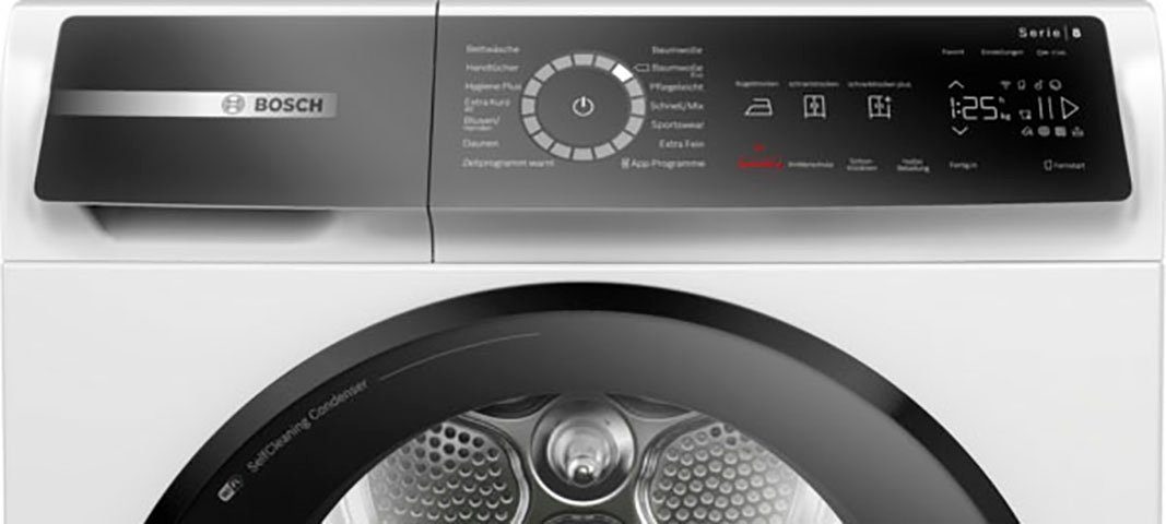 BOSCH Wärmepumpentrockner Serie 8 WQB245B40, Selbstreinigender Kondensator, Auto Dry, Smart Dry, Home Connect – Bild 5 von 5