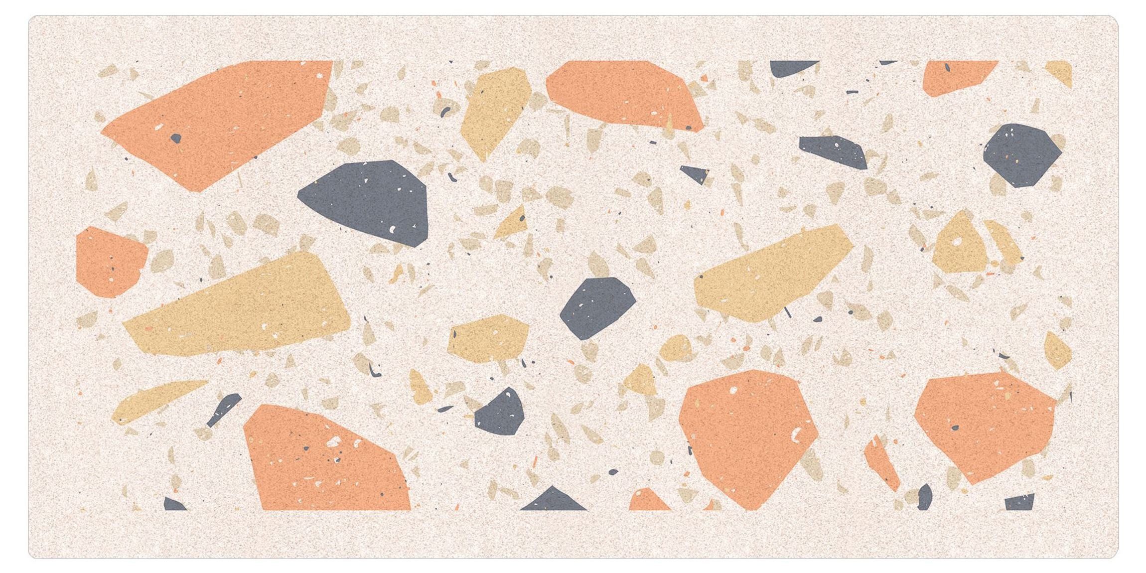 Bilderdepot24 Läufer Teppich Kork Flur Küche Muster Terrazzo lang modern funktional