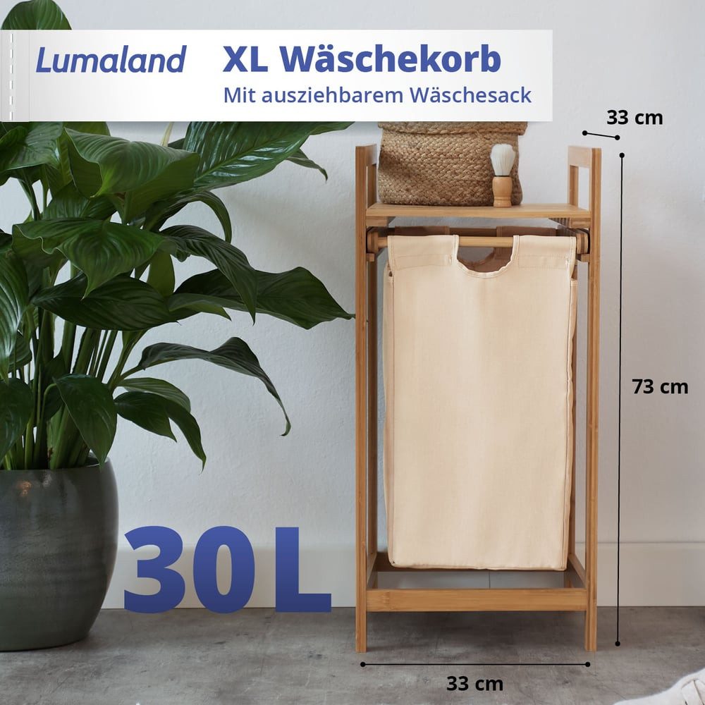 Lumaland Ausziehwäschekorb, mit ausziehbarem Wäschesack aus günstig online kaufen