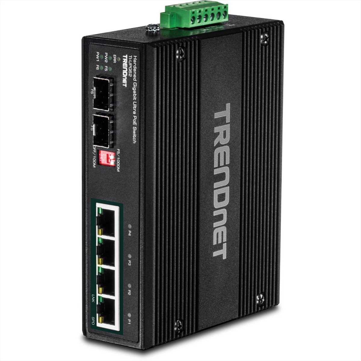 TI-UPG62 6-Port Gigabit Switch Ultra PoE DIN-Rail Industrial Netzwerk-Switch