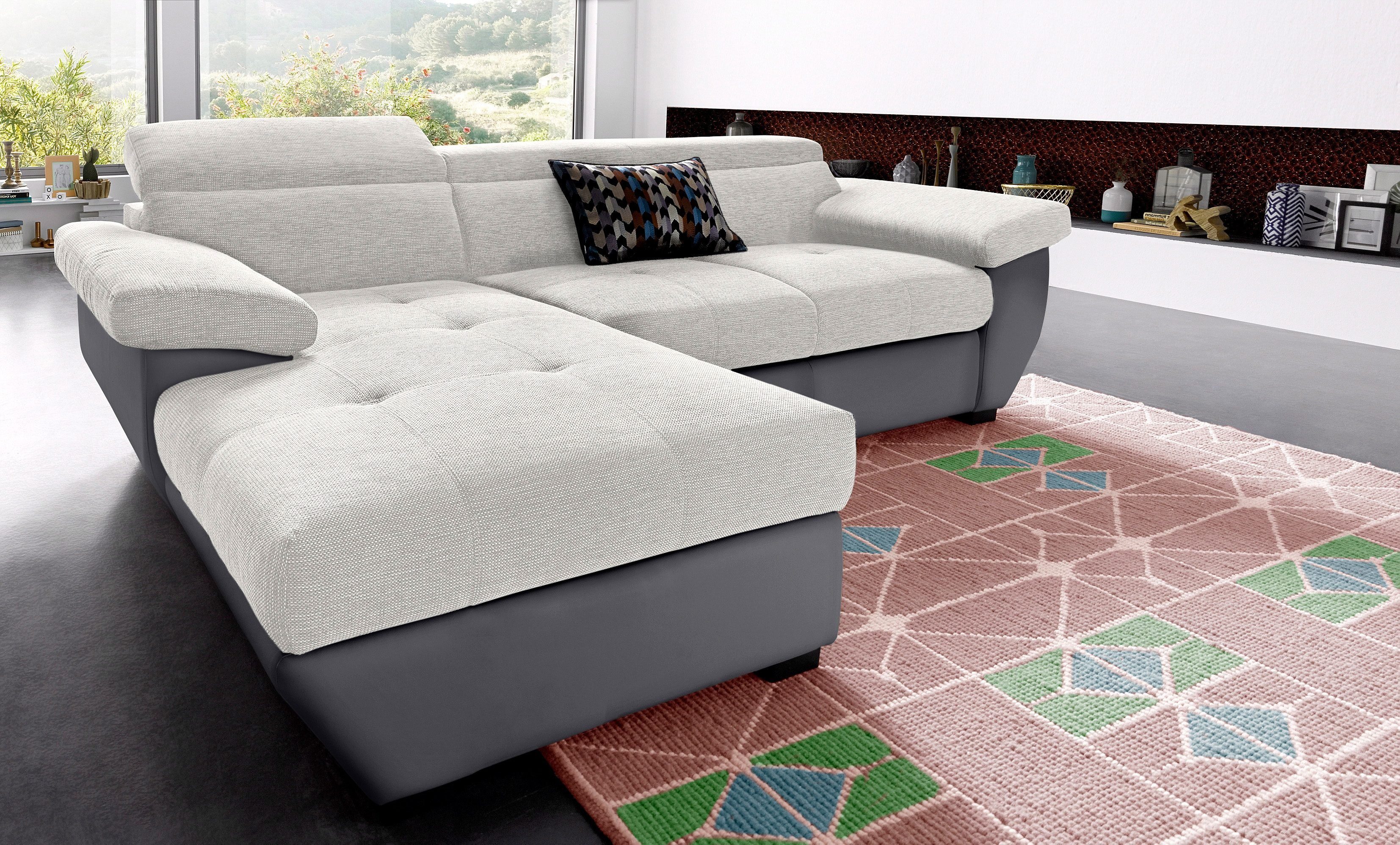 COTTA Ecksofa Speedway L-Form, mit Kopfteilverstellung, günstig online kaufen