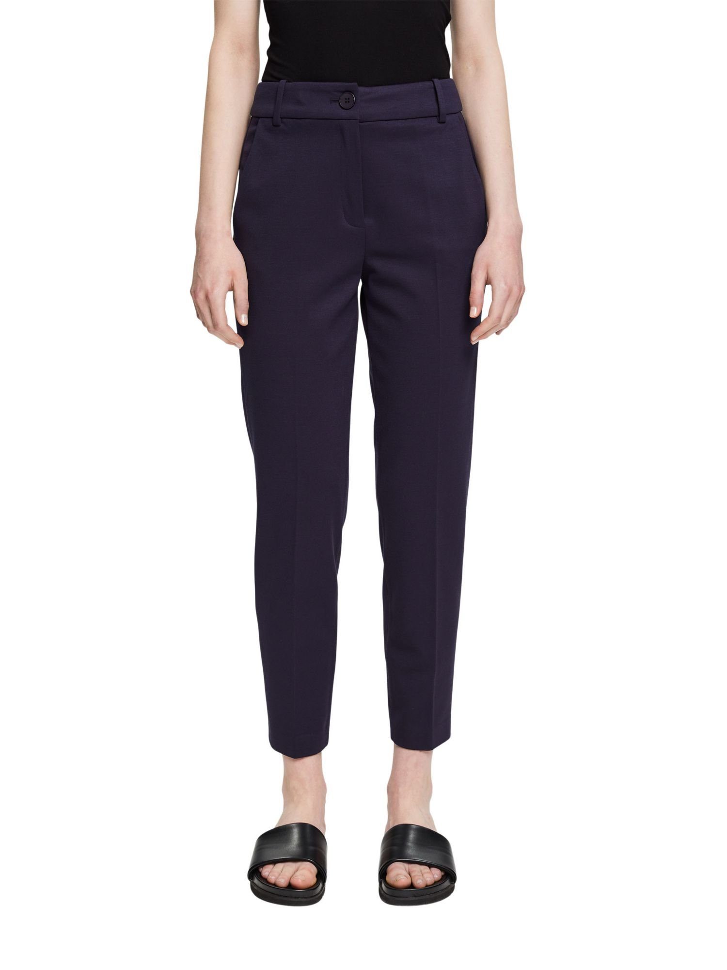 Stretch-Hose Pants Mix PUNTO Esprit SPORTY Collection NAVY & Match Tapered