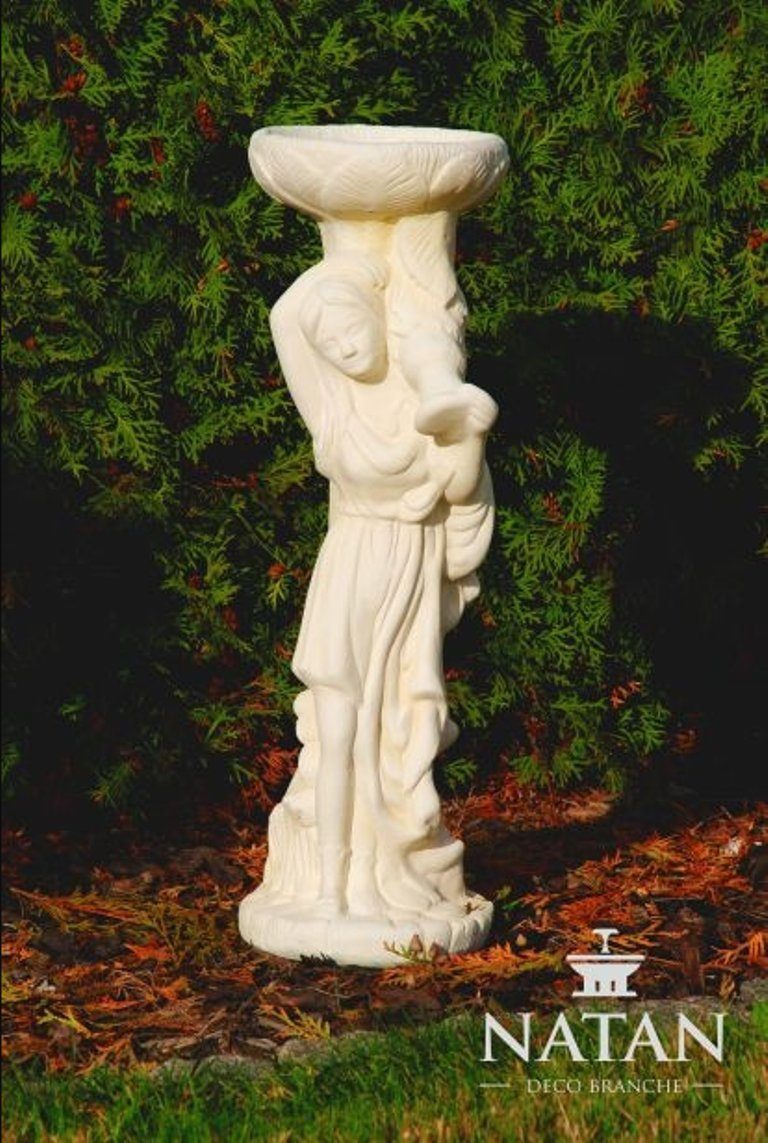 JVmoebel Skulptur Figur LEA Garten Statue Skulptur Figuren Statuen Deko Statuen Stein
