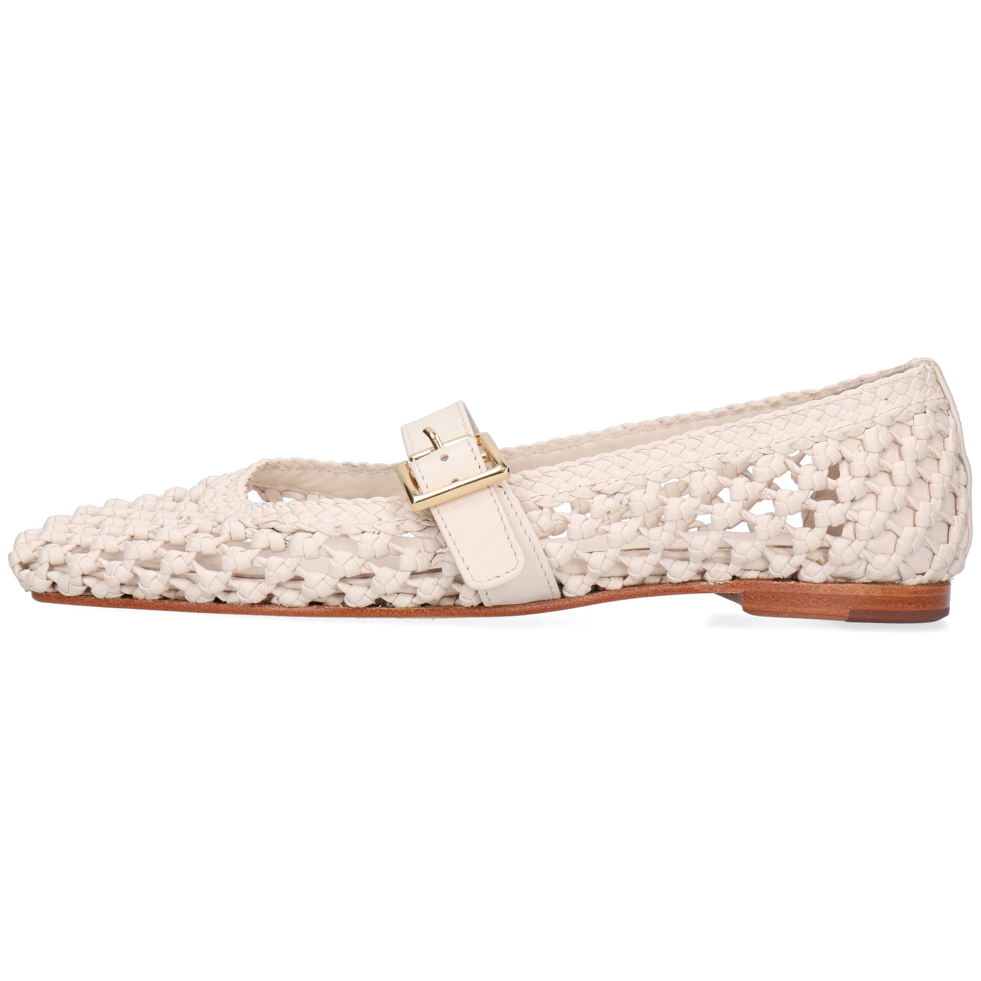 Melvin & Hamilton Elyssa 5 Leder-Geflochtene Schuhe für Damen Ballerina Flache Absätze, Echtes Leder, Von Hand geflochten