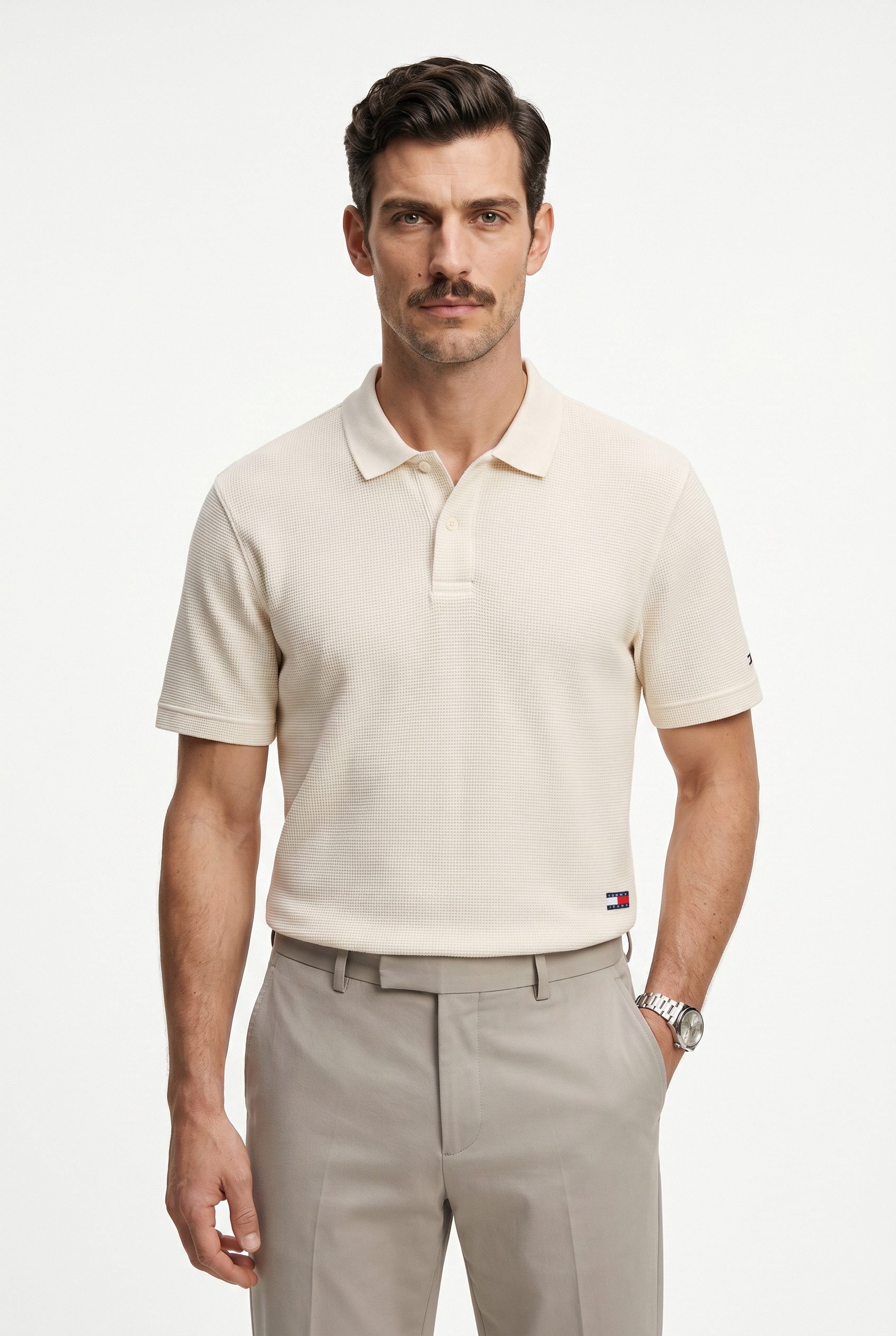 Tommy Jeans Poloshirt TJM REGULAR WASHED WAFFLE