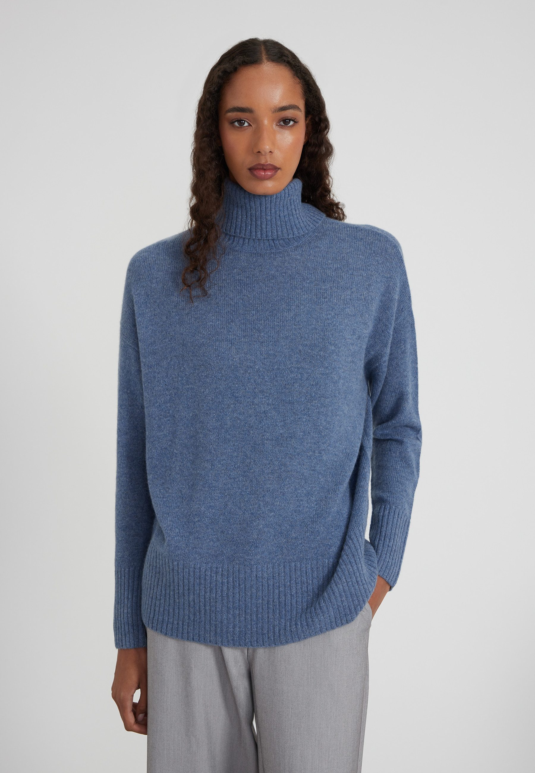 Kaschmirpullover Rollkragenpullover oversize aus 100% Kaschmir