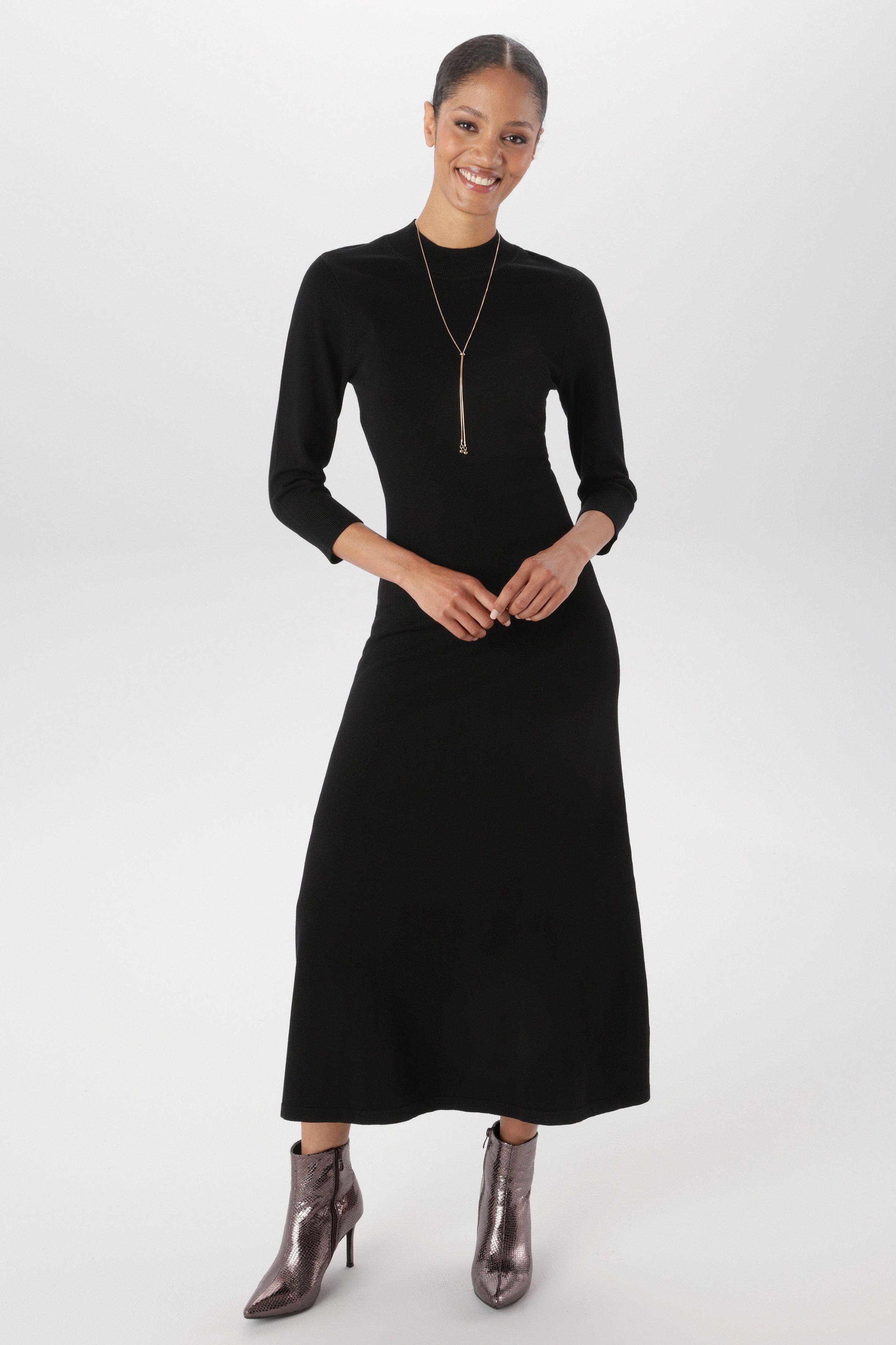 Aniston SELECTED Strickkleid mit kleinem Stehkragen - NEUE KOLLEKTION – Bild 4 von 5