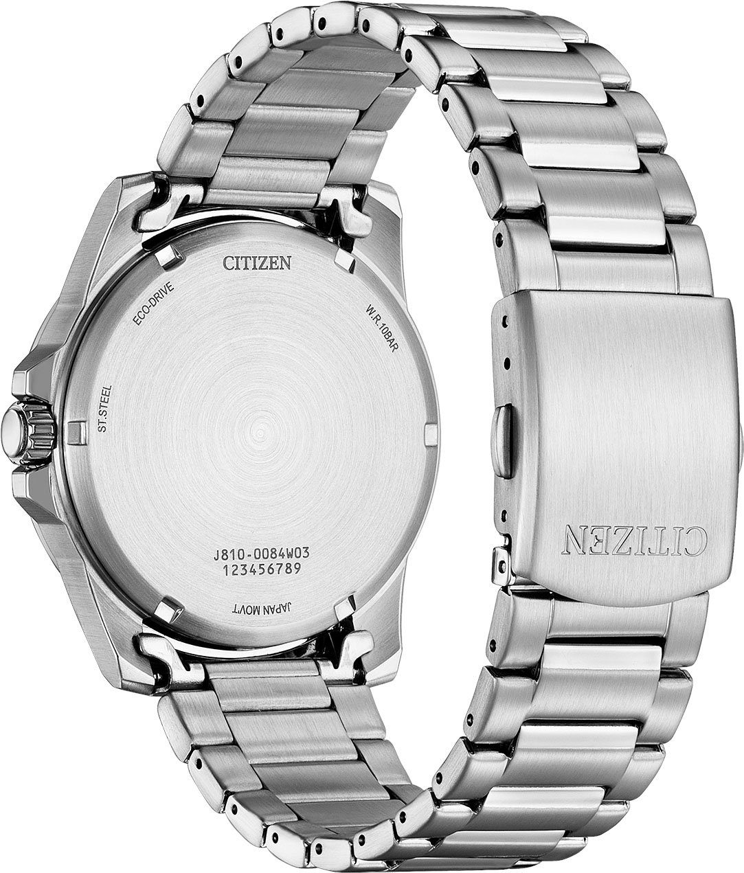 Citizen Solaruhr AW1816-89X, Armbanduhr, Herrenuhr, Edelstahlarmband, bis 10 bar wasserdicht, Datum